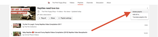 Cleaning House How to Delete Playlists on YouTube